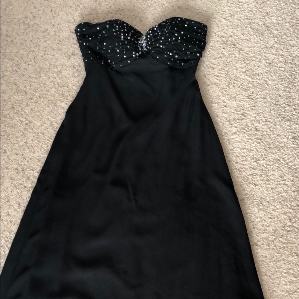 Floor Length Black Formal Dress With Beading